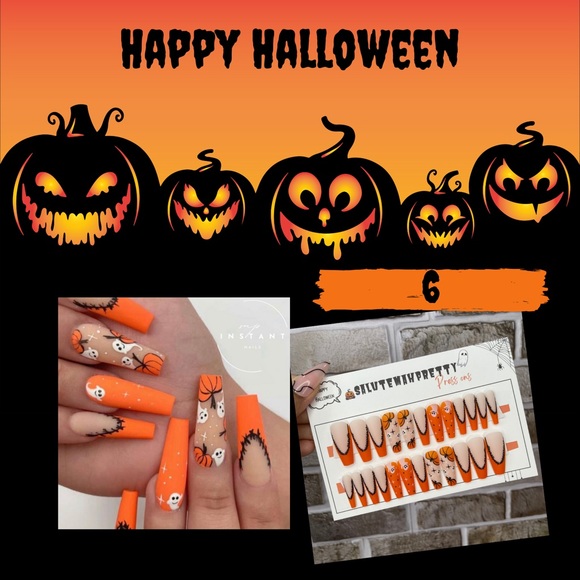 SMP Halloween Edition press on nails ( Instant Nails ) - Picture 9 of 13